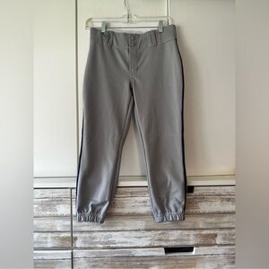 Champro Women’s Softball Pants Gray Knicker Style Elastic Hem Size S